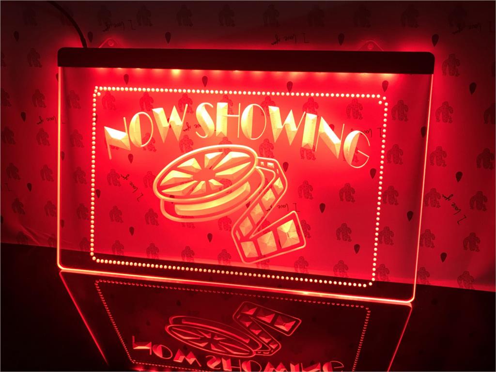 Now Showing Movie Illuminated Sign