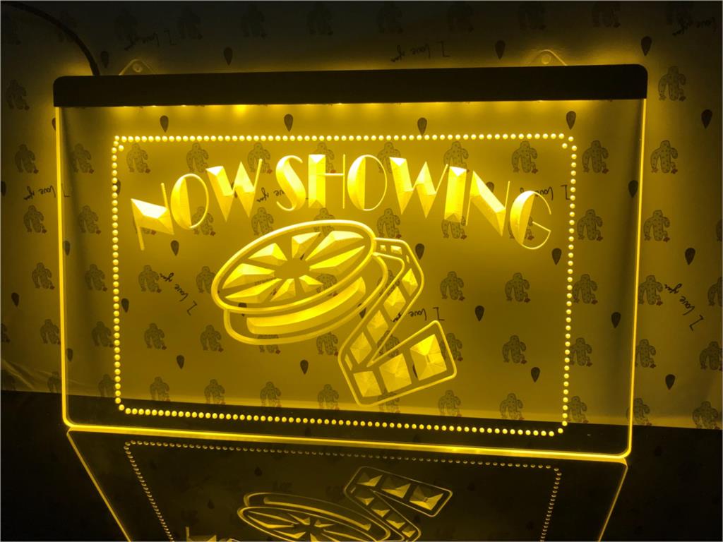 Now Showing Movie Illuminated Sign