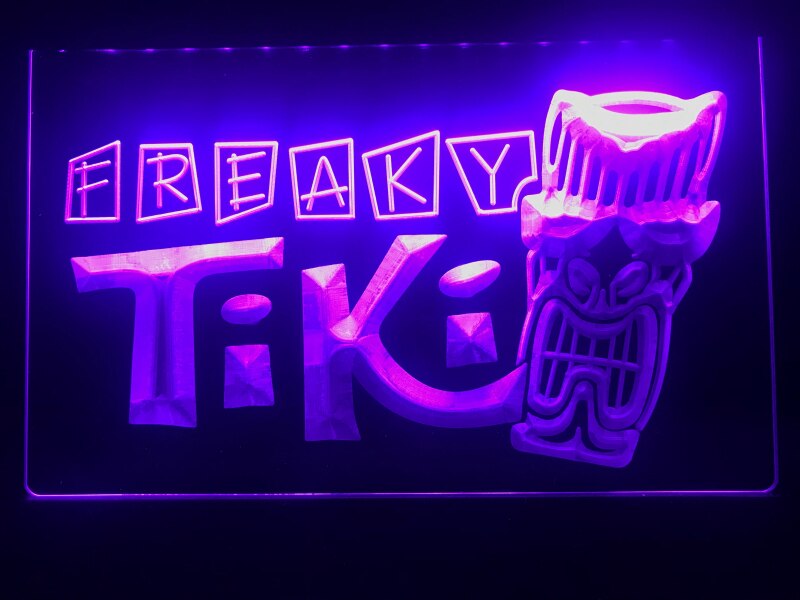 Freaky Tiki Bar Illuminated LED Sign