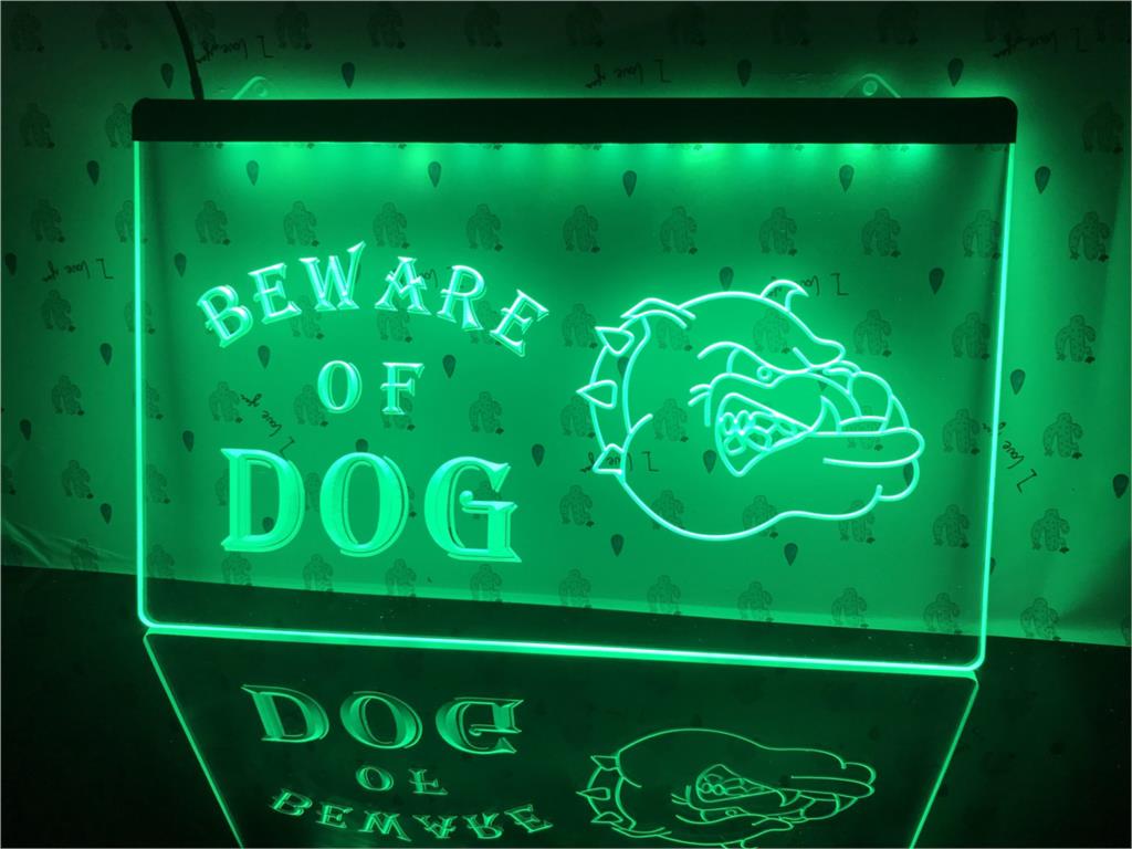 Beware of Dog Illuminated Sign