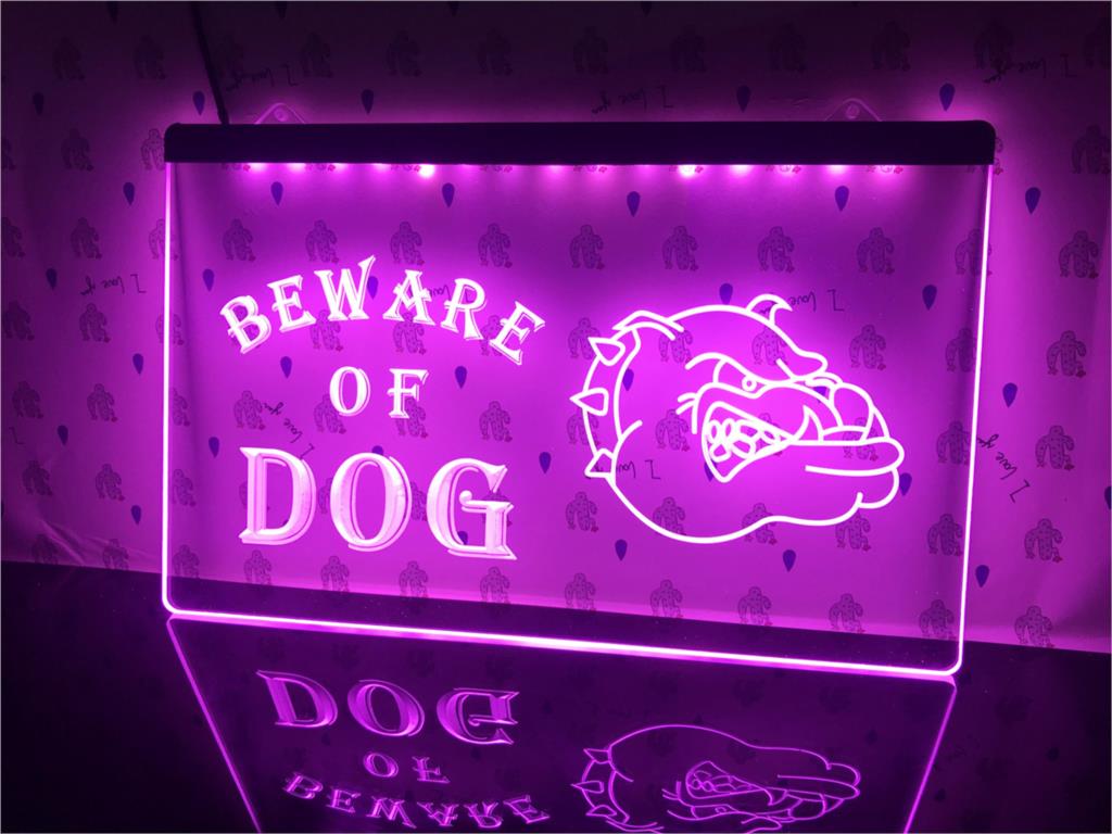 Beware of Dog Illuminated Sign