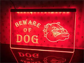 Beware of Dog Illuminated Sign
