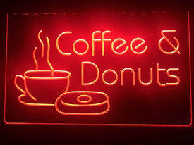 Coffee & Donuts Illuminated Sign