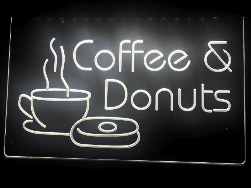 Coffee & Donuts Illuminated Sign