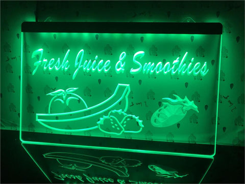 Image of Fresh Juice & Smoothies Illuminated LED Sign