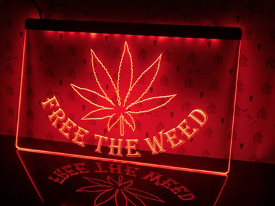 Free The Weed Illuminated LED Sign