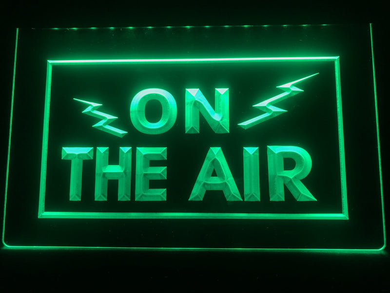 On The Air Radio Waves Illuminated Sign