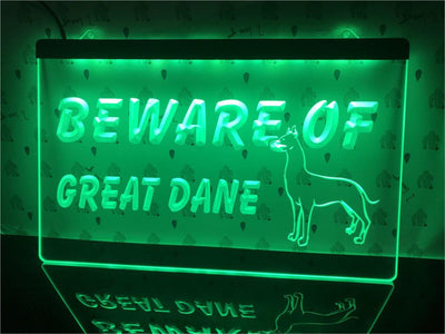 Beware of Great Dane Illuminated Sign