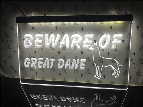 Image of Beware of Great Dane Illuminated Sign