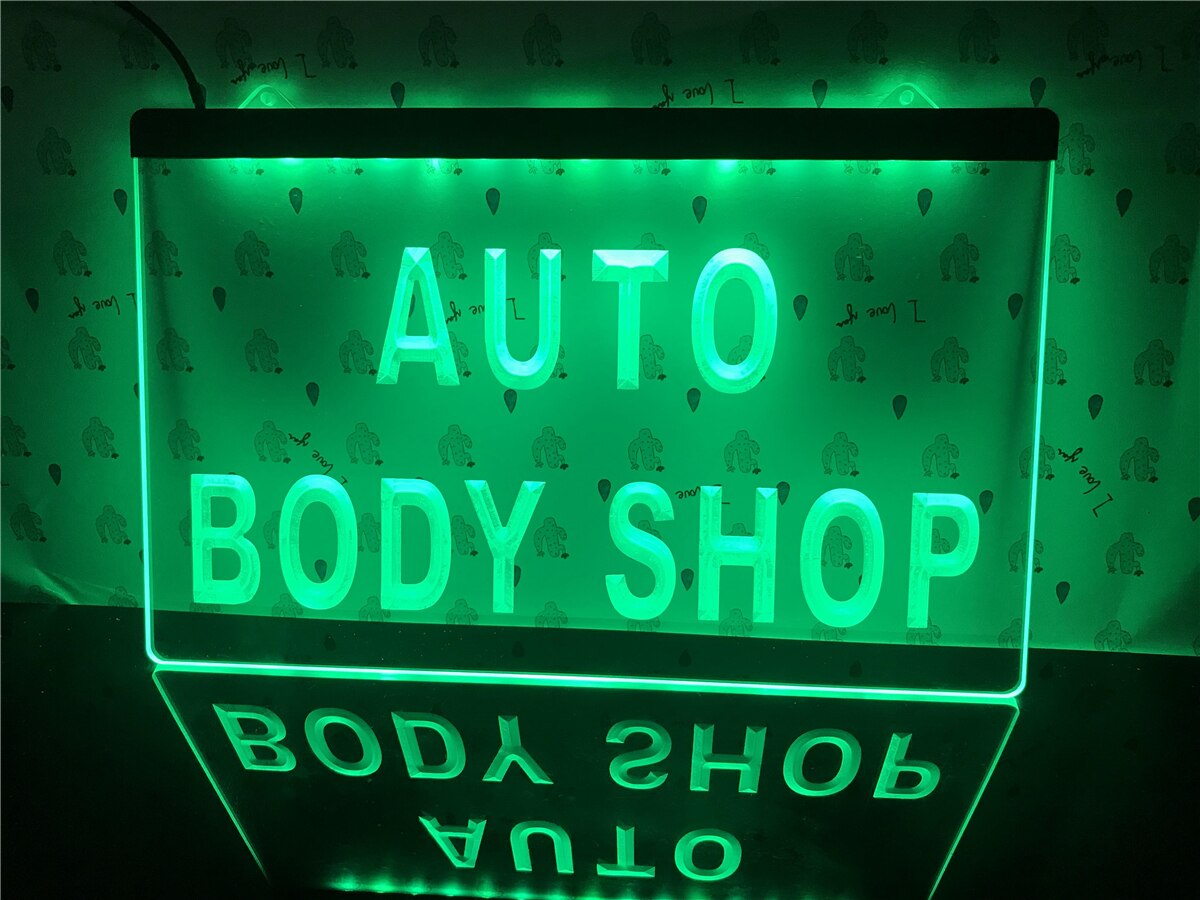 Auto Body Shop Illuminated Sign