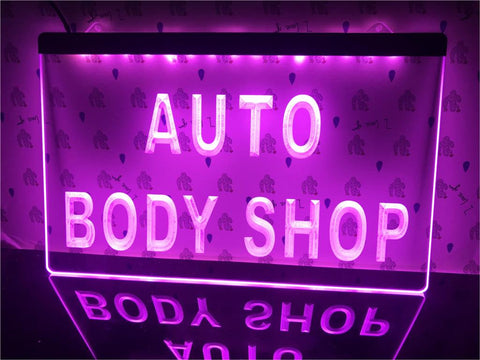 Image of Auto Body Shop Illuminated Sign