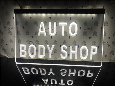 Auto Body Shop Illuminated Sign