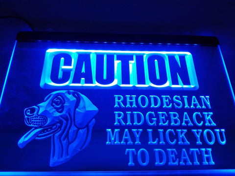 Image of Caution Rhodesian Ridgeback Illuminated Sign