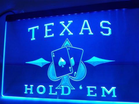Image of Texas Hold'em Poker Illuminated Sign