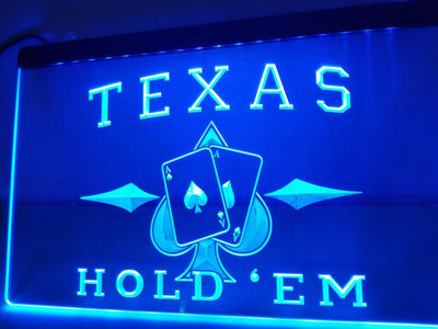 Texas Hold'em Poker Illuminated Sign