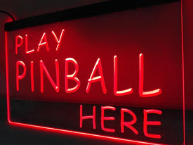 Play Pinball Here Illuminated Sign