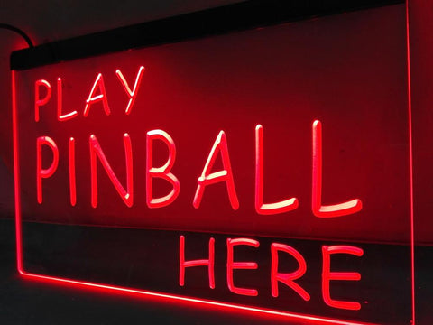 Image of Play Pinball Here Illuminated Sign