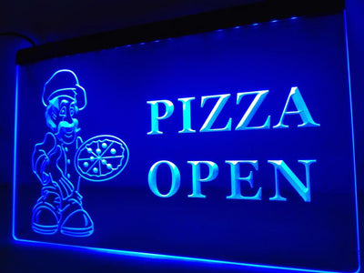 Pizza Restaurant Open Illuminated Sign
