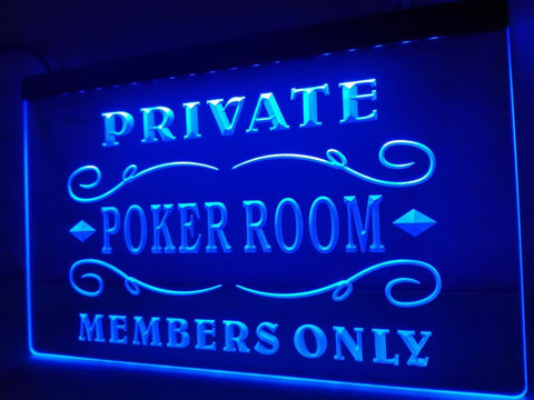 Image of Private Poker Room Illuminated Sign