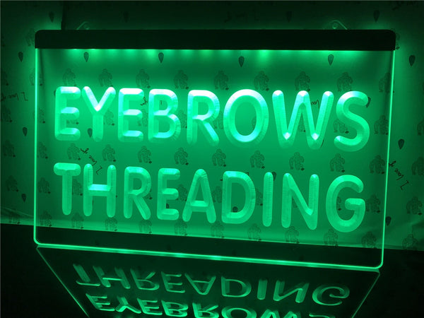 Eyebrows Threading Beauty Salon Illuminated Sign – Dope Neons