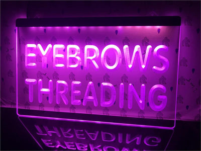 Eyebrows Threading Beauty Salon Illuminated Sign