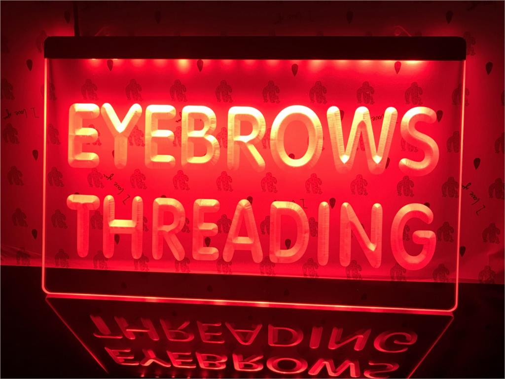 Eyebrows Threading Beauty Salon Illuminated Sign