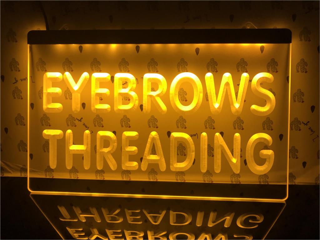 Eyebrows Threading Beauty Salon Illuminated Sign