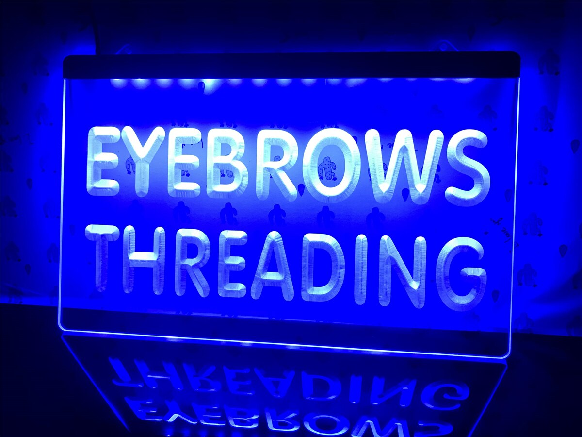 Eyebrows Threading Beauty Salon Illuminated Sign