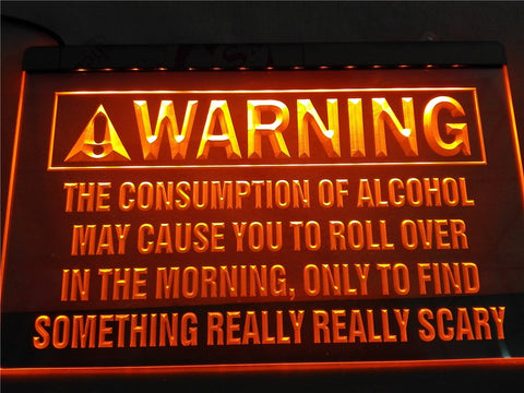Image of Alcohol Warning Illuminated Sign