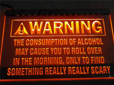 Alcohol Warning Illuminated Sign