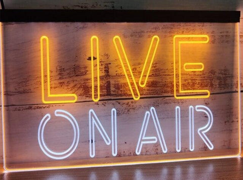 Image of Live On Air Live Two Tone Illuminated Sign