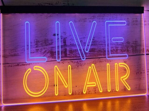 Image of Live On Air Live Two Tone Illuminated Sign
