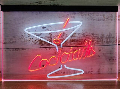 Image of Cocktails Two Tone Illuminated Sign