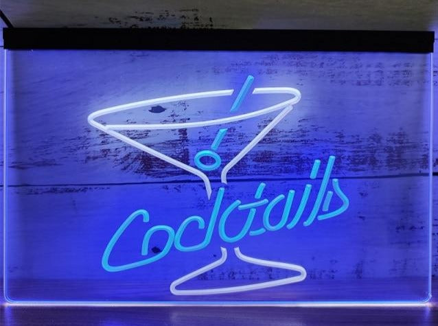 Cocktails Two Tone Illuminated Sign
