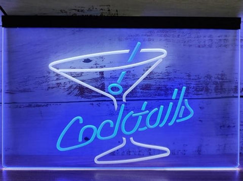 Image of Cocktails Two Tone Illuminated Sign