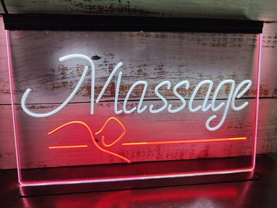 Massage Therapy Two Tone Illuminated Sign