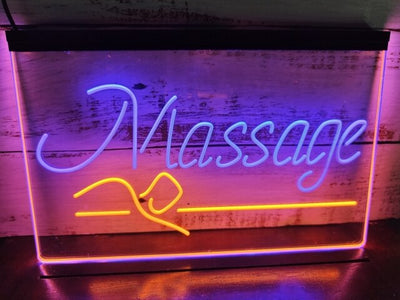 Massage Therapy Two Tone Illuminated Sign