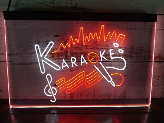 Karaoke Two Tone Illuminated LED Neon Sign – Dope Neons