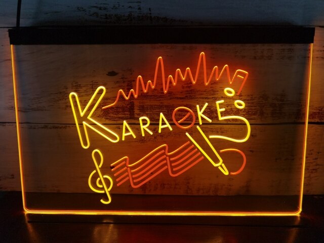 Karaoke Two Tone Illuminated LED Neon Sign – Dope Neons