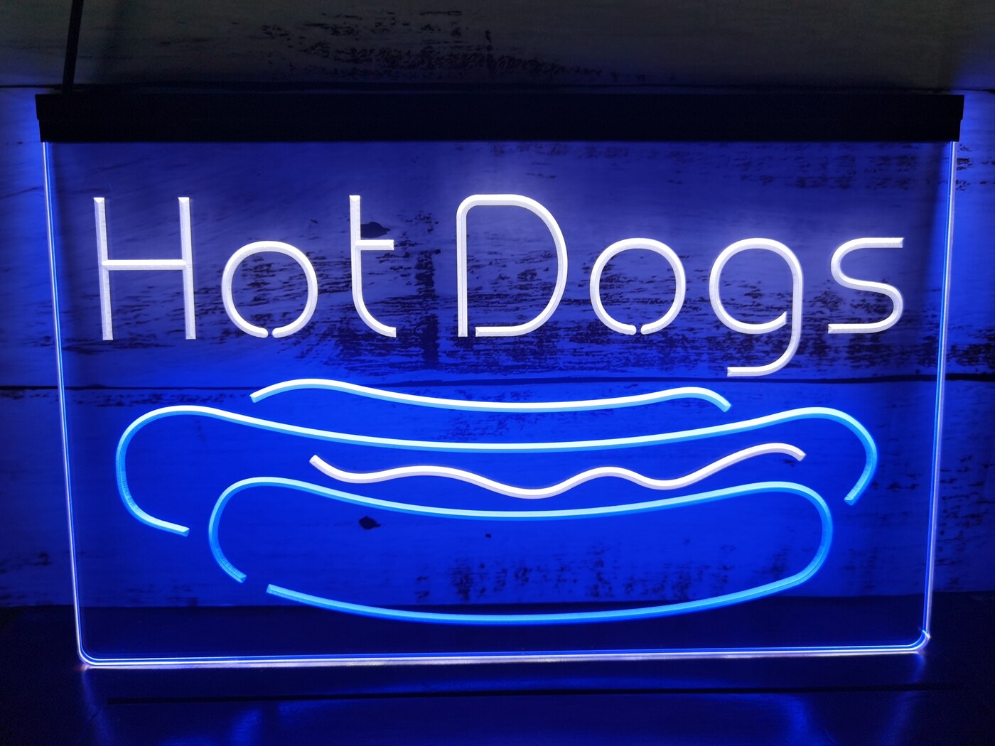 Hot Dogs Two Tone Illuminated LED Neon Sign – Dope Neons