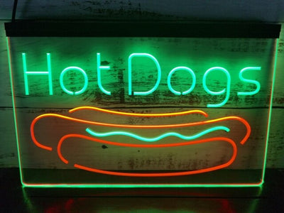 Hot Dogs Two Tone Illuminated Sign