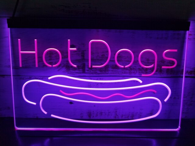 Hot Dogs Two Tone Illuminated Sign