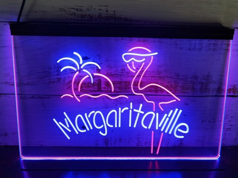 Image of Flamingo Margaritaville Two Tone Illuminated Sign