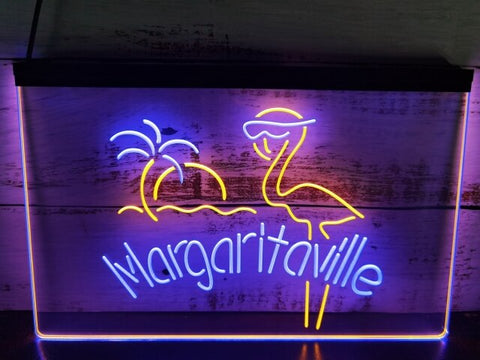 Image of Flamingo Margaritaville Two Tone Illuminated Sign