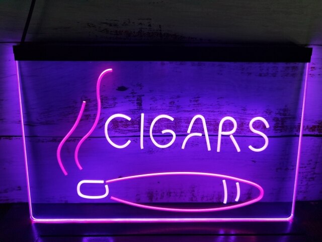 Cigar Shop Two Tone Illuminated Sign