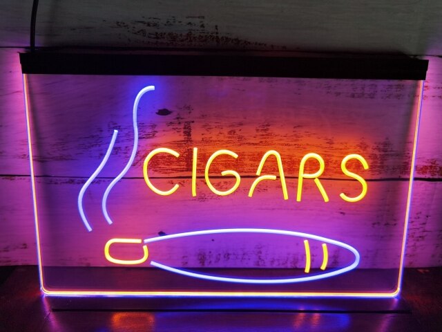 Cigar Shop Two Tone Illuminated Sign