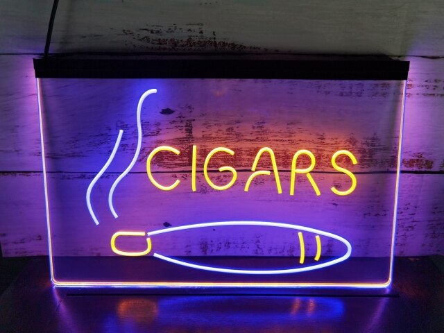 Cigar Shop Two Tone Illuminated Sign
