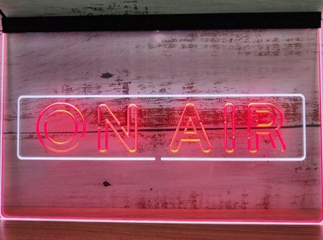 On Air Recording Studio Two Tone Illuminated Sign