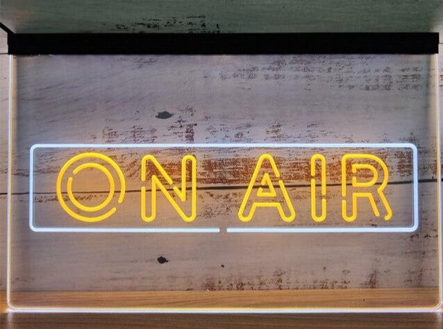On Air Recording Studio Two Tone Illuminated Sign