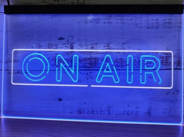 On Air Recording Studio Two Tone Illuminated Sign